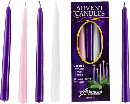Christmas Advent Candles (Set of 5)