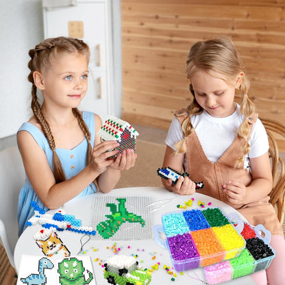 11000 Fuse Beads Kit for Kids-20 Colors 5mm Bead Craft Set with Storage Box, Pegboard,Ironing Paper and Accessories, DIY Craft Kits, Arts and Crafts Set Toys Gifts for Girls & Boys Birthday Christmas