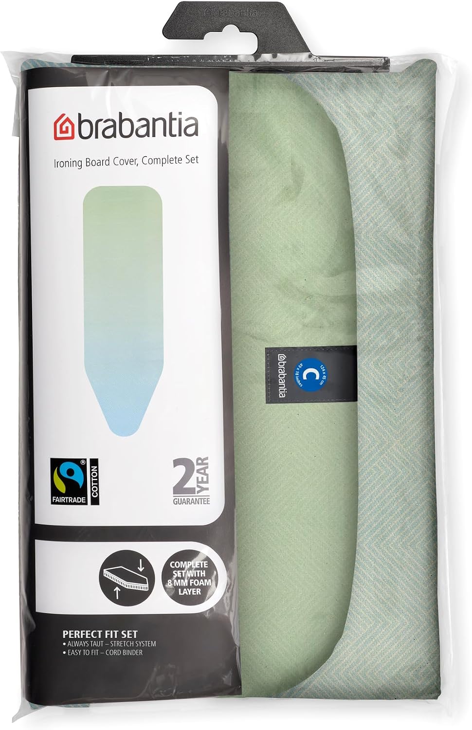 Brabantia Complete set - Cover Soothing Sea - Size C - 8mm foam