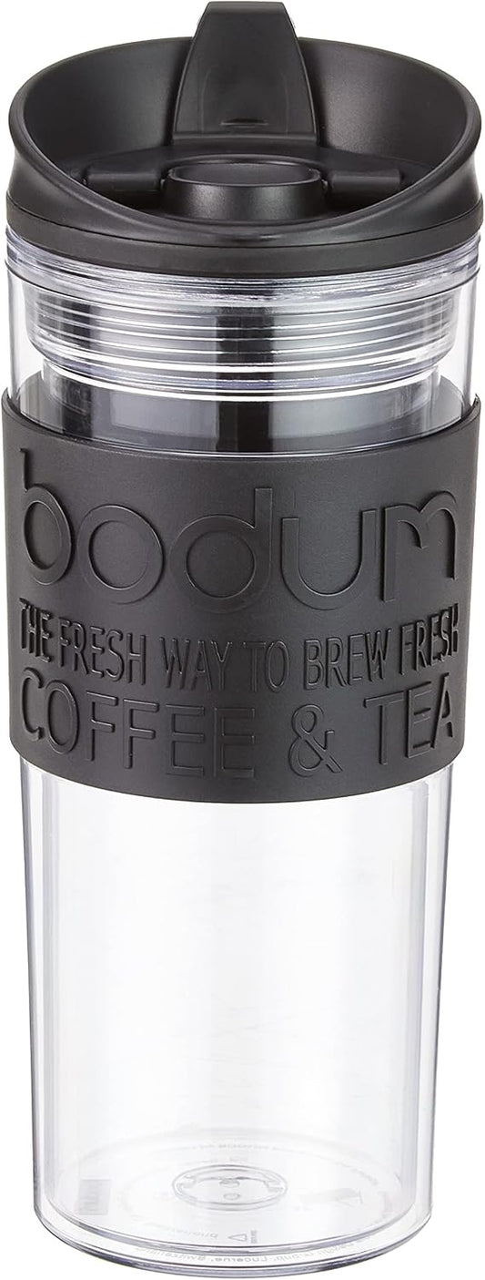 BODUM 11101-01S Travel Mug Insulated Plastic with Flip Lid 0.45 Litres