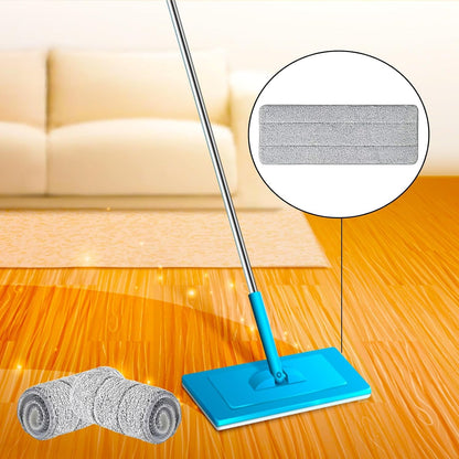 10 Microfibre Mop Pads, Washable Dry/Wet Replacement for All Spray Mops, Fit for Hardwood, Marble, Tiles, Laminate (Grey)
