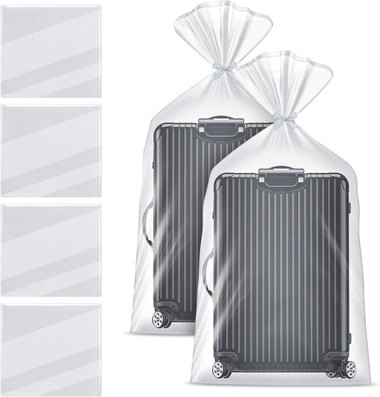 4 Pack Plastic Storage Bags 100x150cm, Clear Dustproof Bags