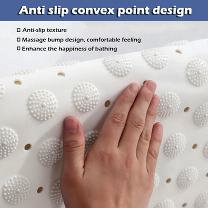 65 x 65 cm Corner Shower Mat Non Slip Anti Mould (white)