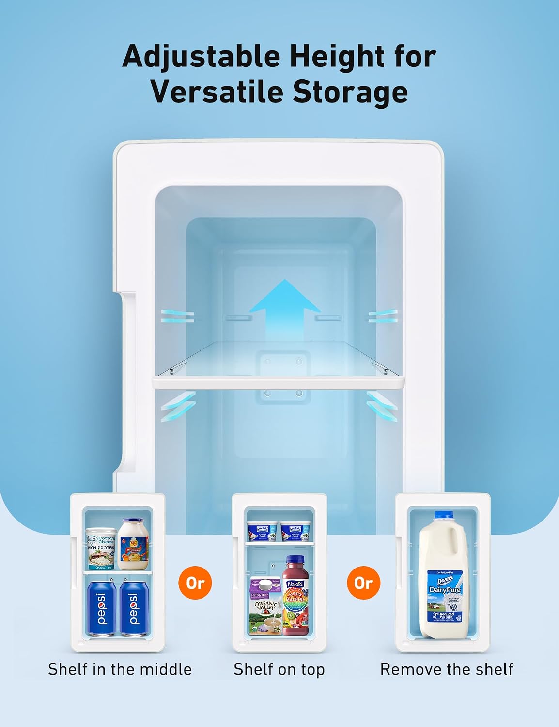 AstroAI Mini Fridge 6 Litre / 8 Can for Bedrooms, Small Fridge, AC/DC Power