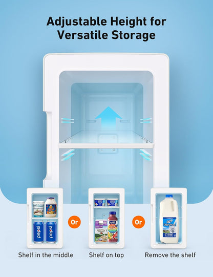 AstroAI Mini Fridge 6 Litre / 8 Can for Bedrooms, Small Fridge, AC/DC Power