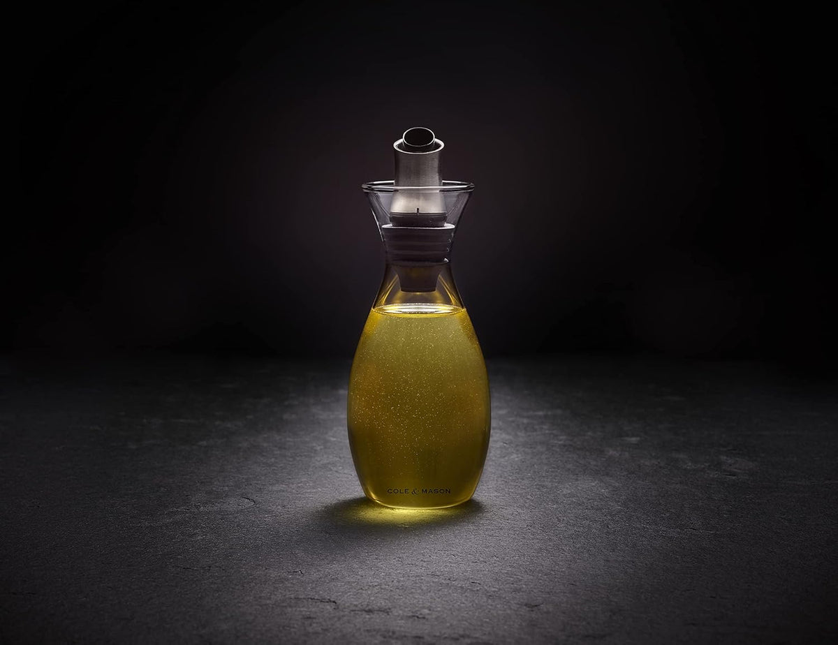 Cole & Mason Haverhill Oil and Vinegar Pourer 450ml Glass Oil Dispenser