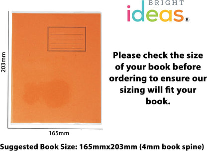 Bright Ideas Clear PVC A5 Exercise Book Covers, 21.1cm x 16.7cm (Folded), 250 Micron, Pack of 10, Extra Strong Wipe Clean Clear PVC School Book Covers, Fits Standard A5 Exercise Books, BI9002