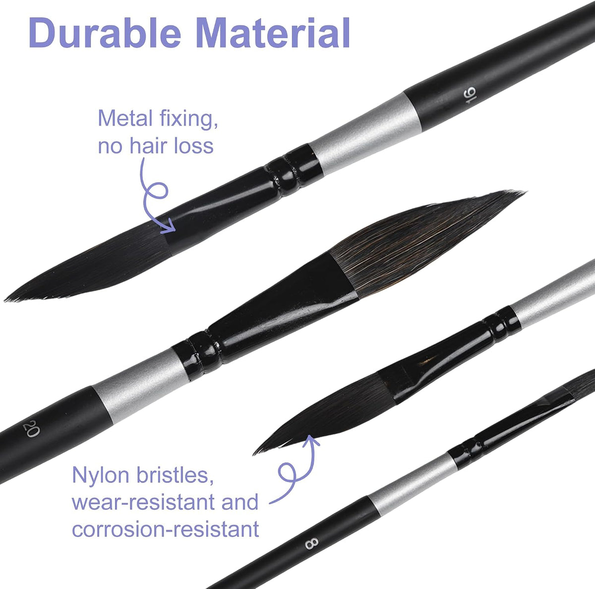 4pcs Dagger Tip Artists Paint Brushes Set, Watercolour Brushes | Specialist Watercolour Brushes for Acrylic, Gouache, Inks, Fine Detail or Broad Strokes. It offers a practical.
