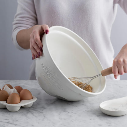 Mason Cash Innovative Kitchen Tilt Mixing Bowl | Dual-Function Stoneware Bowl for Easy Whisking & Baking | Smart Design for Better Mixing Performance