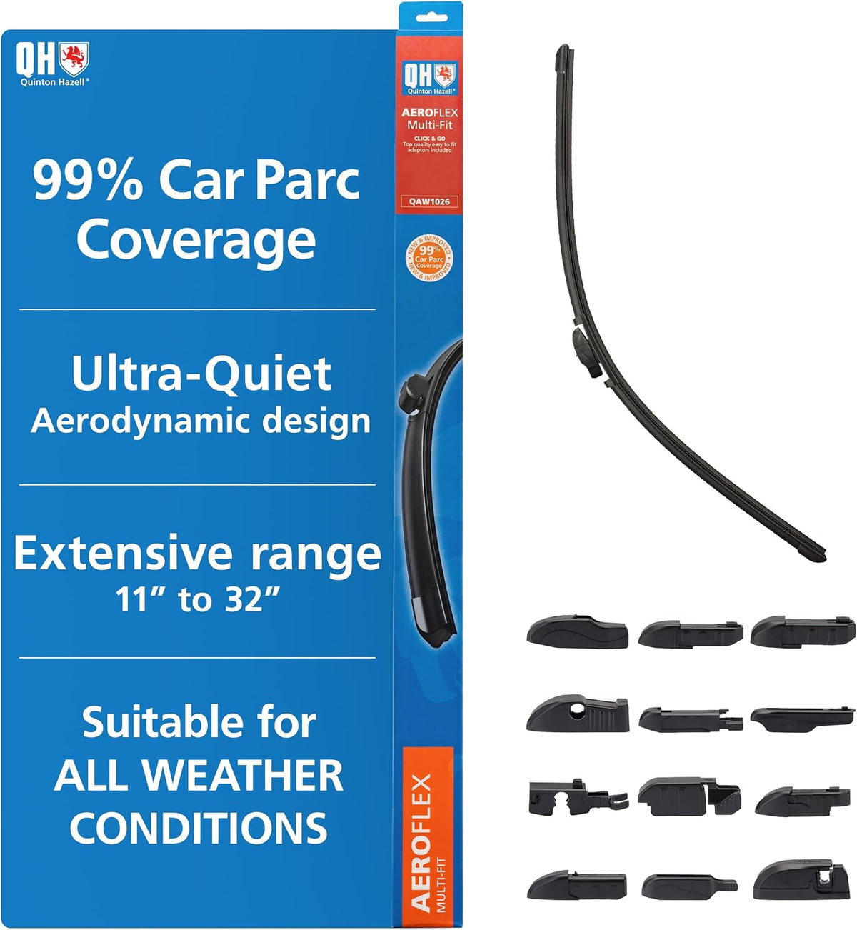 Quinton Hazell Aeroflex Multi-Fit Flat 22 inches Car Windscreen Wiper Blade