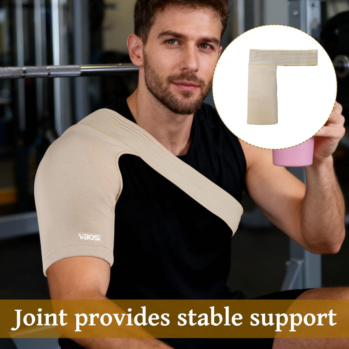 Shoulder Compression Sleeve Women Men,Adjustable Compression Sleeve Support,Bendable Arm Rotator Cuff Brace,One Size Fits All Shoulder Support Brace,for Warp Arm Sling For Pain Relief,Sleep,Injury