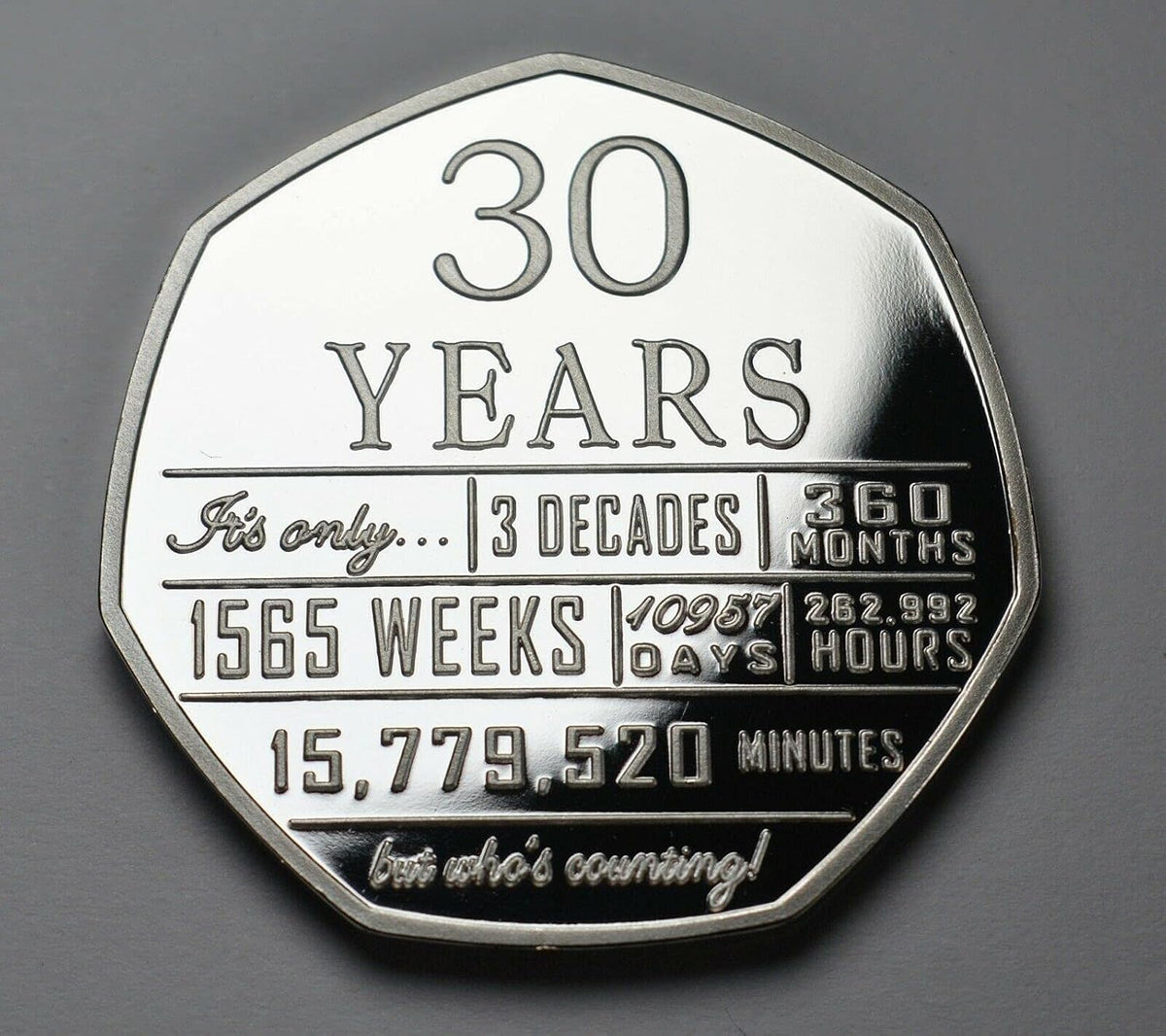 The Commemorative Coin Company 30th Birthday .999 Silver Commemorative . Unique Gift/Present Party/Celebration Ideas 30 Thirty Years