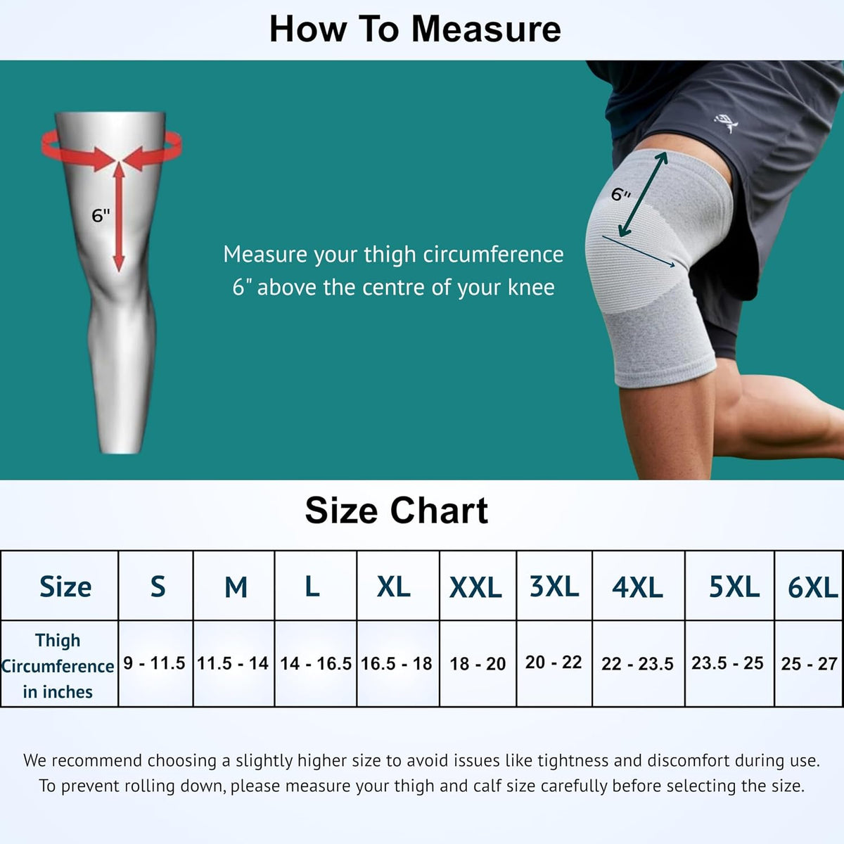 Wonder Care Black Bamboo Knee Sleeves for Men/Women, Knee Support for Running, Gym, Badminton, Sports, Compression Knee Sleeves | Perfect Knee Brace for Knee Pain and Enhanced Comfort (3XL)