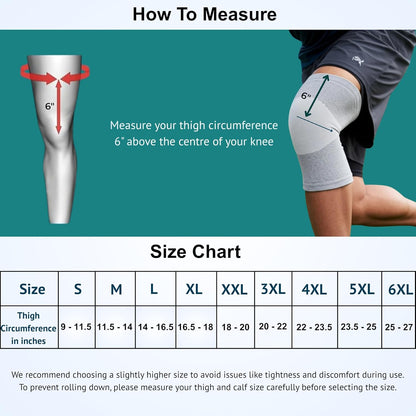 Wonder Care Black Bamboo Knee Sleeves for Men/Women, Knee Support for Running, Gym, Badminton, Sports, Compression Knee Sleeves | Perfect Knee Brace for Knee Pain and Enhanced Comfort (3XL)
