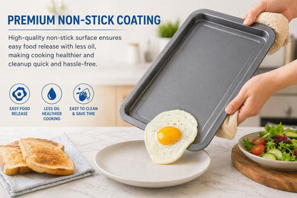 31cm Non-Stick Oven Tray – Durable Carbon Steel Baking Tray, Dishwasher Safe, Multi-Purpose Roasting & Baking Pan, Oven Safe to 230°C