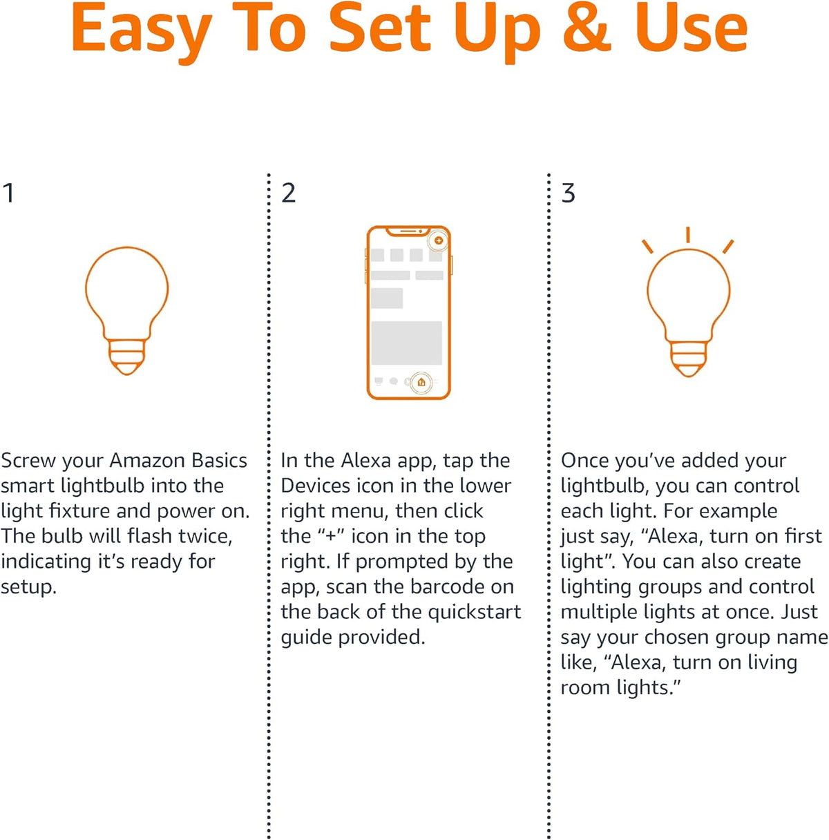 Amazon Basics Smart Multicolor LED Light Bulb, E27 Base, 8W (60W Equivalent), Works with Alexa Only, 2 Pack