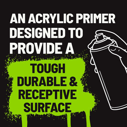 Autotek Professional High Covering Power Spray Paint, Grey Primer, 500 ml