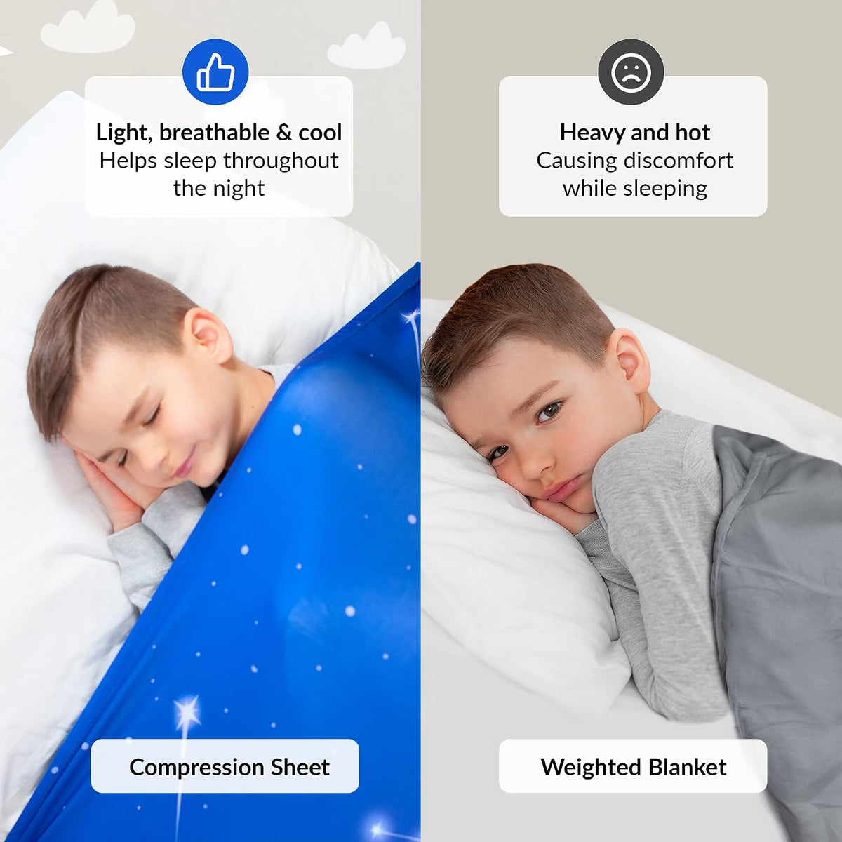 ODOXIA Sensory Compression Blanket | Elastane Bed Sheet for Kids & Adults | Deep Relaxing Feeling, Release Oxytocin | Helps With: SPD, Anxiety, ADHD, Autism | Star | Breathable & Stretchable (Double)