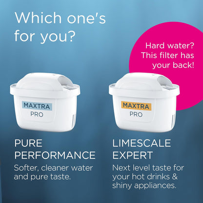BRITA Water Filter Jug MAXTRA Marella XL, 1x Pure Performance cartridge | Blue (3.5L) large-volume pitcher with digital LTI, Flip-Lid and SmartBox packaging reducing PFAS, chlorine, metals & more