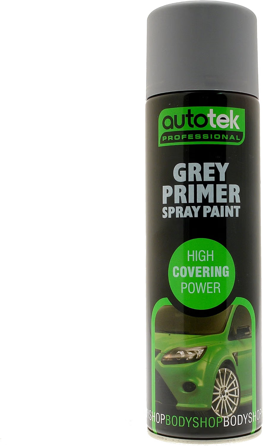 Autotek Professional High Covering Power Spray Paint, Grey Primer, 500 ml