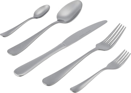 AmazonBasics 20-Piece Stainless Steel Flatware Set with Round Edge, Service for 4 - Amazon Vine