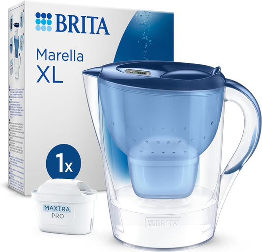BRITA Water Filter Jug MAXTRA Marella XL, 1x Pure Performance cartridge