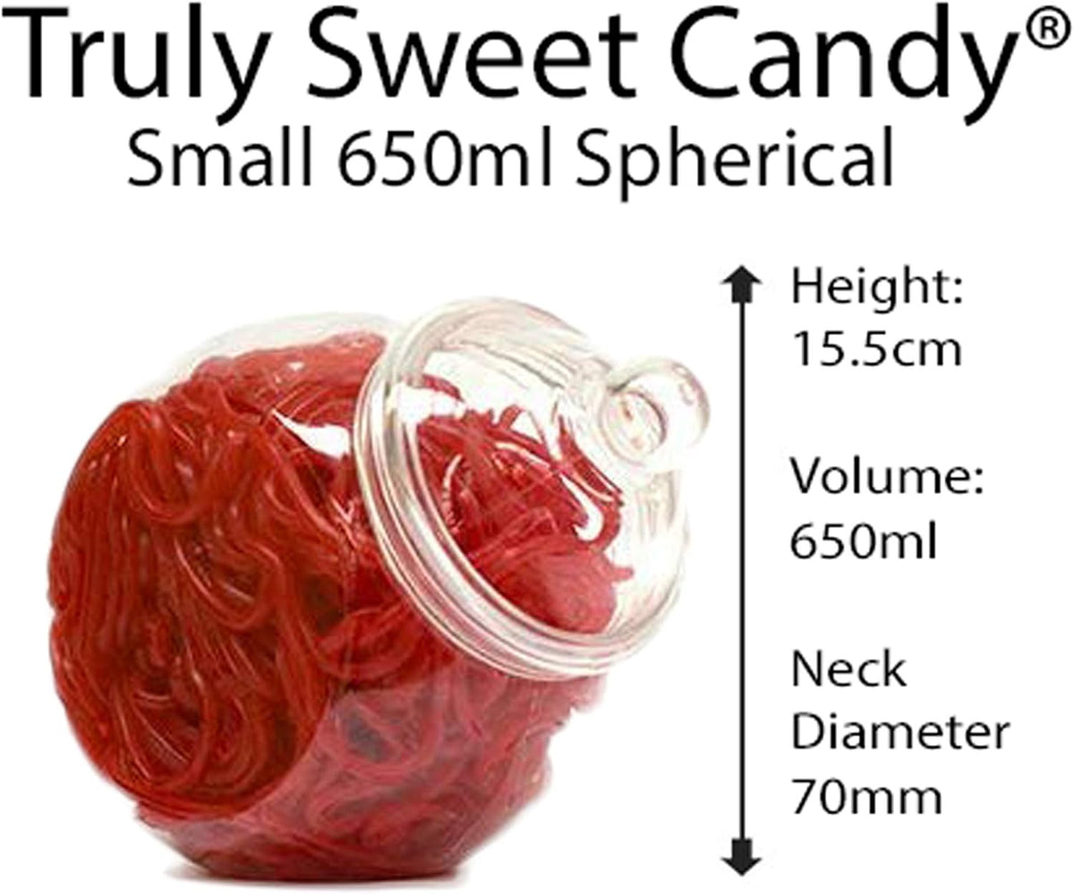 8 Assorted Empty Retro Plastic Sweet Jars for Candy Buffet - Just add sweets (White Lid)