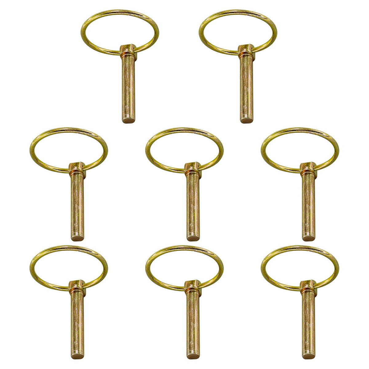 8 PCS Heavy Duty Lynch Spring Pin Assortment Kit,Round Linch Pins for Tractors, Trucks, Lawn Mowers (8mm)
