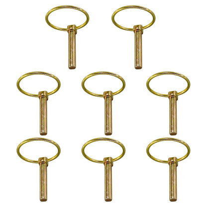 8 PCS Heavy Duty Lynch Spring Pin Assortment Kit,Round Linch Pins for Tractors, Trucks, Lawn Mowers (8mm)