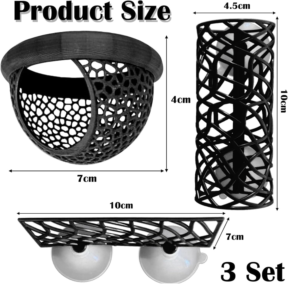 Betta Fish Accessories, 3 Piece Aquarium Decor Set, Cave Tunnel and Hammock for Betta Fish Tank, Fish Tank Accessories Ornaments for Small Fish and Shrimp