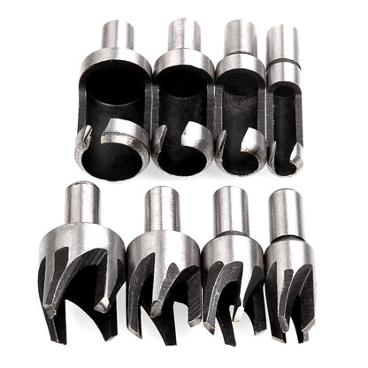 8 Pieces HSS Wood Plug Cutter Set, ASelected Tenon Cutter Drill Bits for Wood Set Trend Metric 6mm 10mm 13mm 16mm
