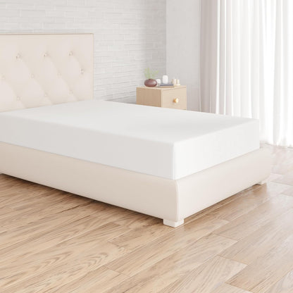 Amazon Basics Soft Microfibre Single Fitted Sheet with 30 cm Deep Pocket, 90 x 190 cm, White