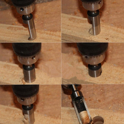 8 Pieces HSS Wood Plug Cutter Set, ASelected Tenon Cutter Drill Bits for Wood Set Trend Metric 6mm 10mm 13mm 16mm