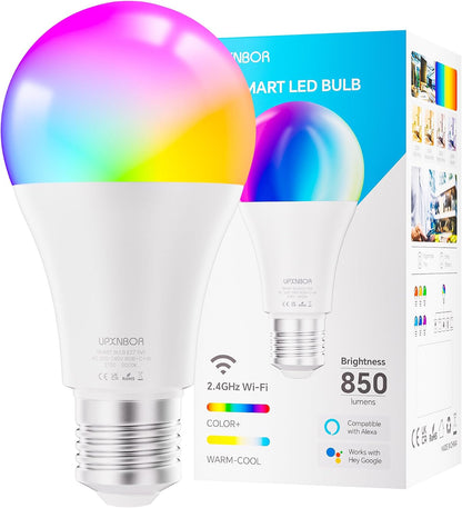 E27 Smart Bulb Alexa Light Bulb WiFi Smart Light Bulb, 9W, 1 Pack