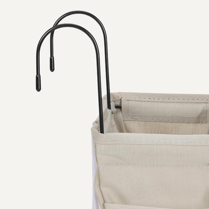 Amazon Basics Bedside Caddy Hanging Storage Organizer, 12 x 37 x 20 cm, Linen