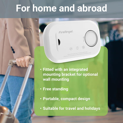 FireAngel FA6813 Portable Carbon Monoxide Detector/Alarm, 10 Year CO Alarm