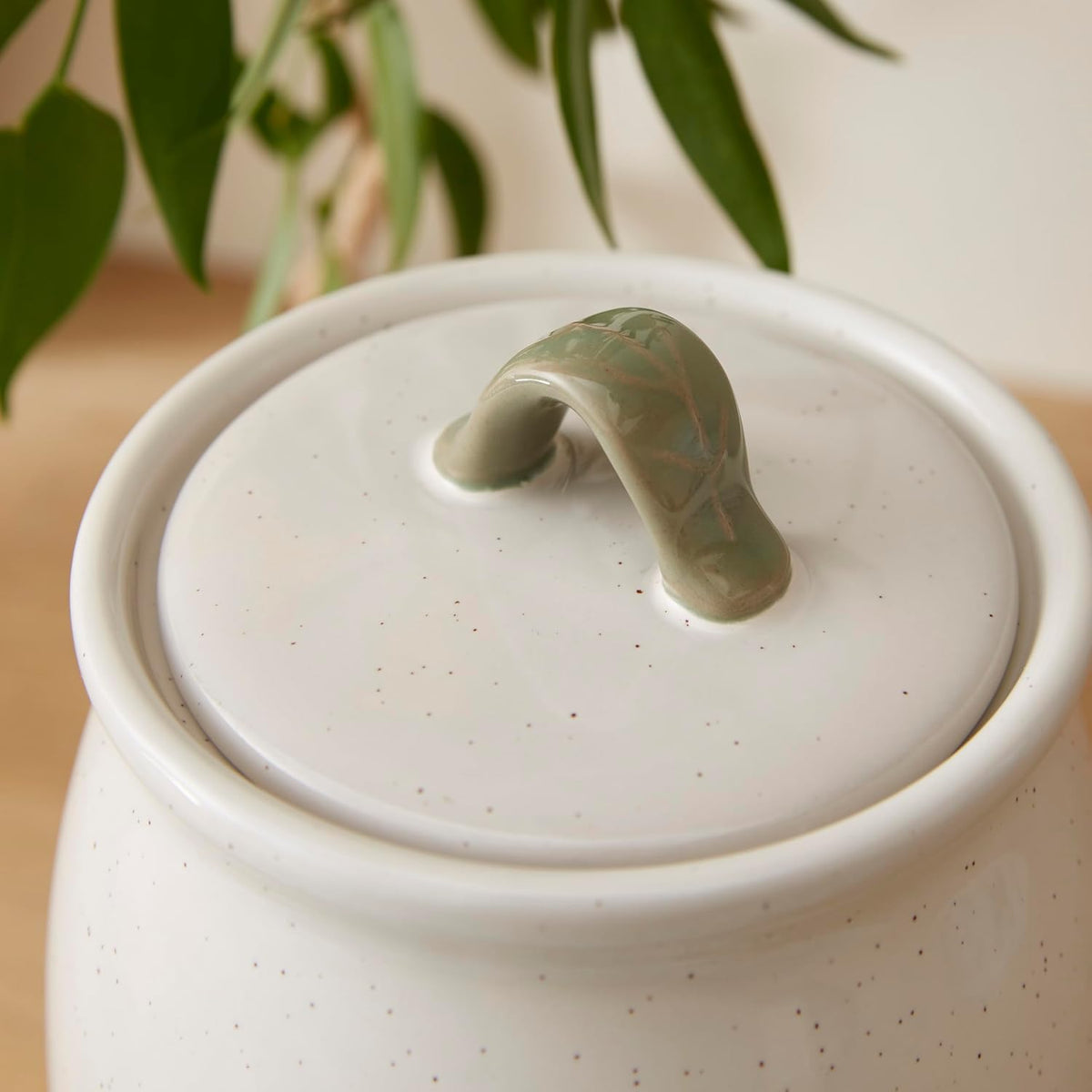 Cooksmart Forest Fable Ceramic Canister, Stoneware Storage Jar
