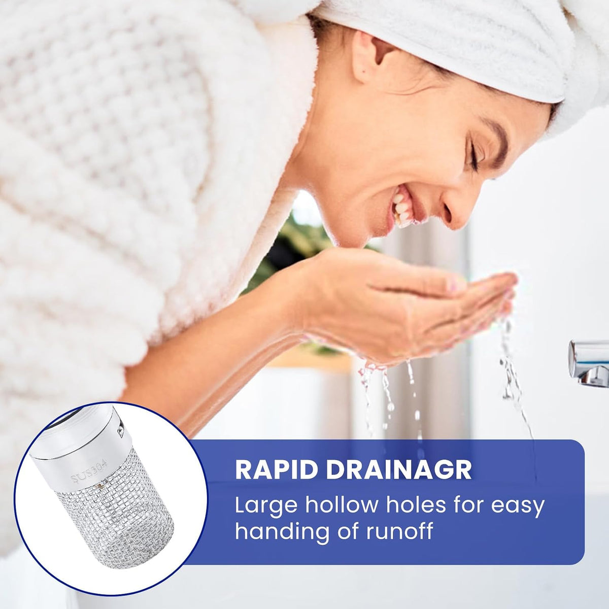 2Pcs Sink Plugs Strainer Drain Strainer Pop Up for 34-40mm Drain Hole