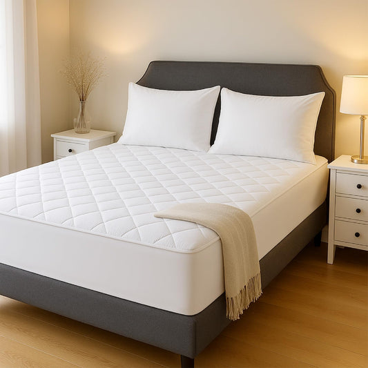Acrali Home Quilted Super King Mattress Protectors, UltraSoft 3-Layer Design with Deep Fitted Skirt, Breathable & Anti-Allergy – Machine Washable Bed Cover (180x200+35cm)