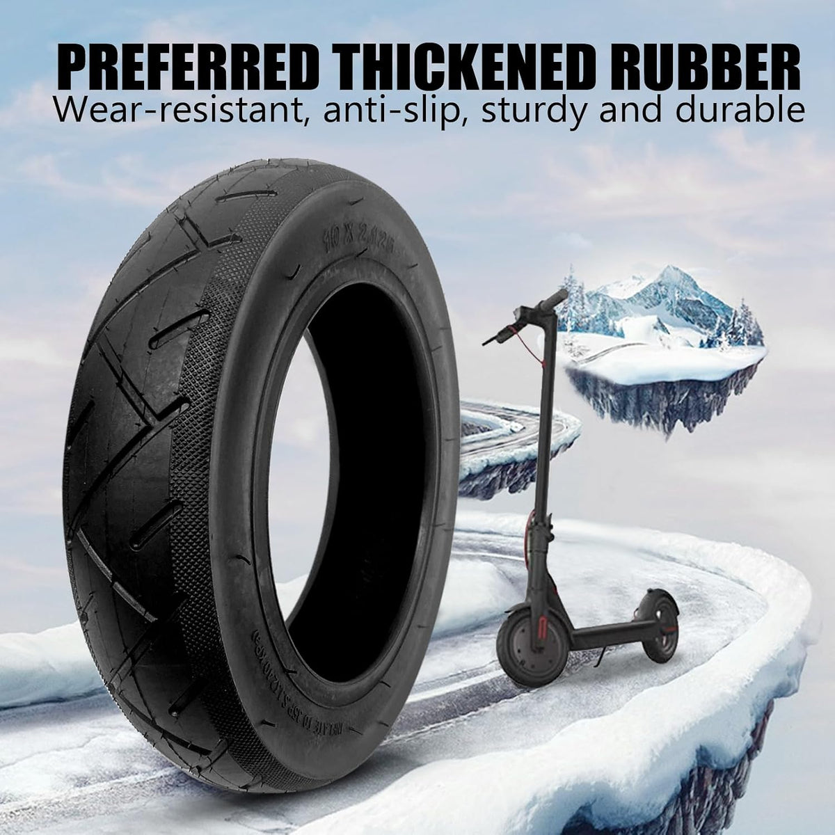 10 Inch Electric Scooter Tyres 10 x 2.125, Scooter Inner Tube and Tyre, Front/Rear Tires for Xiaomi Wheel Inflatable Tires Replacement