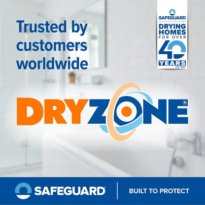 Dryzone Silicone Sealant White Anti-Mould - Waterproof Premium Sanitary-Grade, Low VOC Sealant for Bathroom and Kitchen