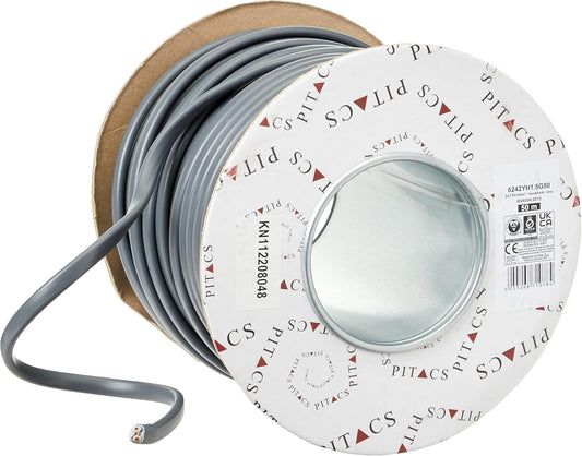 1.5m 50m 1.5mm Twin and Earth Electic Cabal Cable for Wiring Lighting, Blue,Grey,Brown