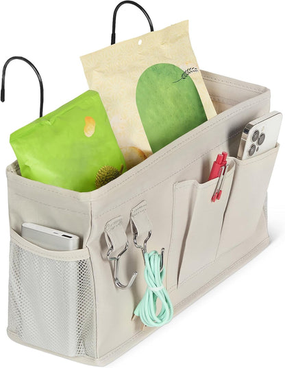 Amazon Basics Bedside Caddy Hanging Storage Organizer, 12 x 37 x 20 cm, Linen
