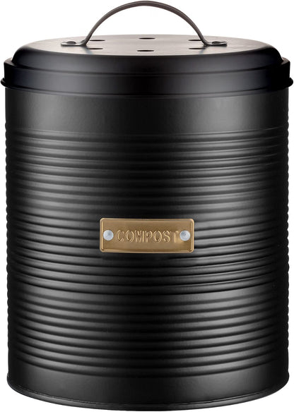 Typhoon Otto Black Compost Caddy 2.5 Litre (without lid)