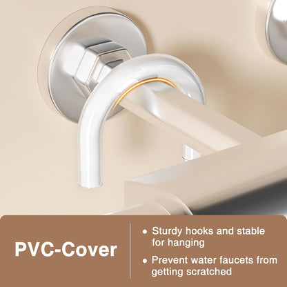 pickpiff Shower Caddy Hanging Bathroom Shelf No Drilling Stainless Steel | Hook Over No Drill,Rustproof,Hanging Shower Organiser Storage，Shampoo Holder，White