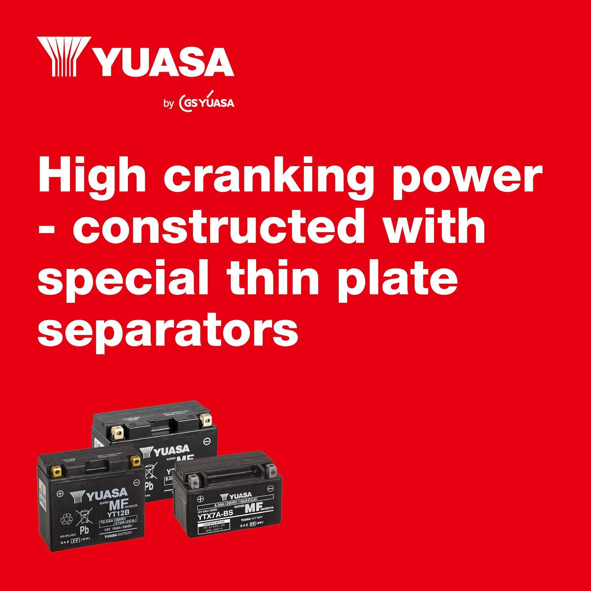Yuasa YTX20HL 12V 310 CCA AGM VRLA High Performance Motorbike Battery