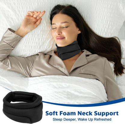 Starvortex Neck Support, Neck Brace for Neck Pain and Support, Breathable Foam Cervical Collar with 360° Support, Adjustable Neck Brace for Sleeping, Working and Travelling (With Extension Buckle)