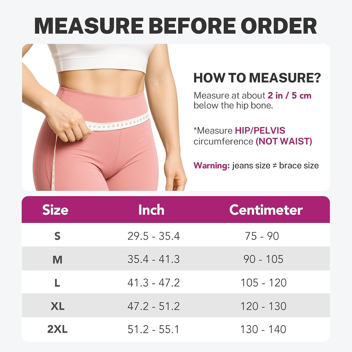 Sacroiliac Support Belt with Enhancing Compression for Pelvic Stability