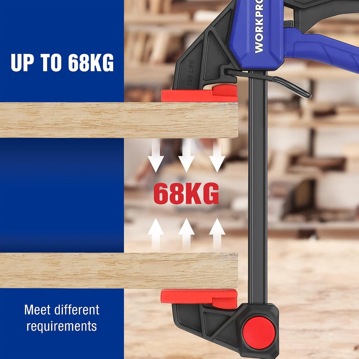 WORKPRO 305 mm Ratchet Bar Clamp Set, 2-Pack