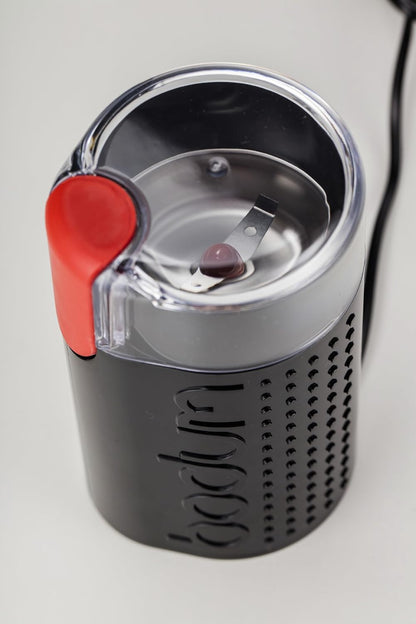 BODUM Bistro Electric Coffee Grinder, 60g Capacity Blade Grinder with Stainless-Steel Blades, One-Touch Pulse Control and Cord Storage, Black 11160-01UK
